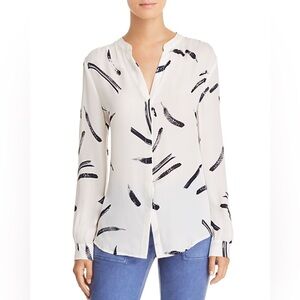 Joie $278 Mintee Silk Porcelain Abstract Blouse ▫️